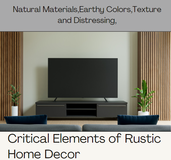 Critical Elements of Rustic Home Decor